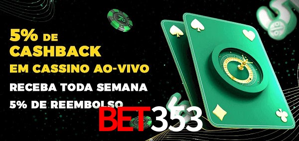 Promoções do cassino ao Vivo bet353